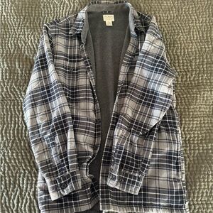 L.L. Bean Black and Gray Sherpa-Lined Jacket
